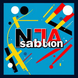 A modern t-shirt background design featuring the text 'NJA sablon' with a screen printing theme