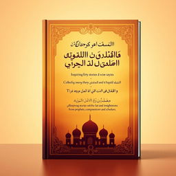 A captivating book cover design for a collection of inspiring stories and wise sayings from prophets, companions, and scholars