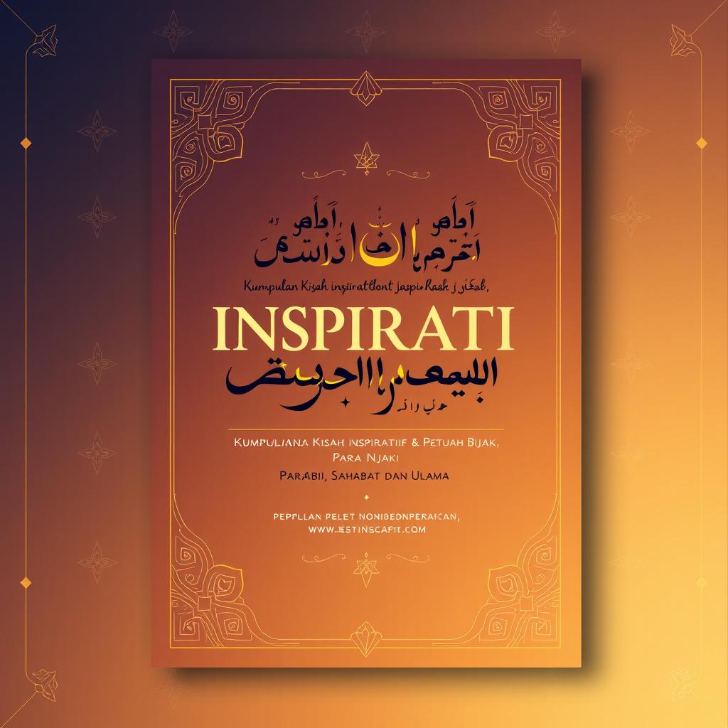 A book cover design for the title "Kumpulan Kisah Inspiratif & Petuah Bijak Para Nabi, Sahabat, dan Ulama