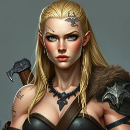 A human variant barbarian named Sidne, embodying a Chaotic Good alignment