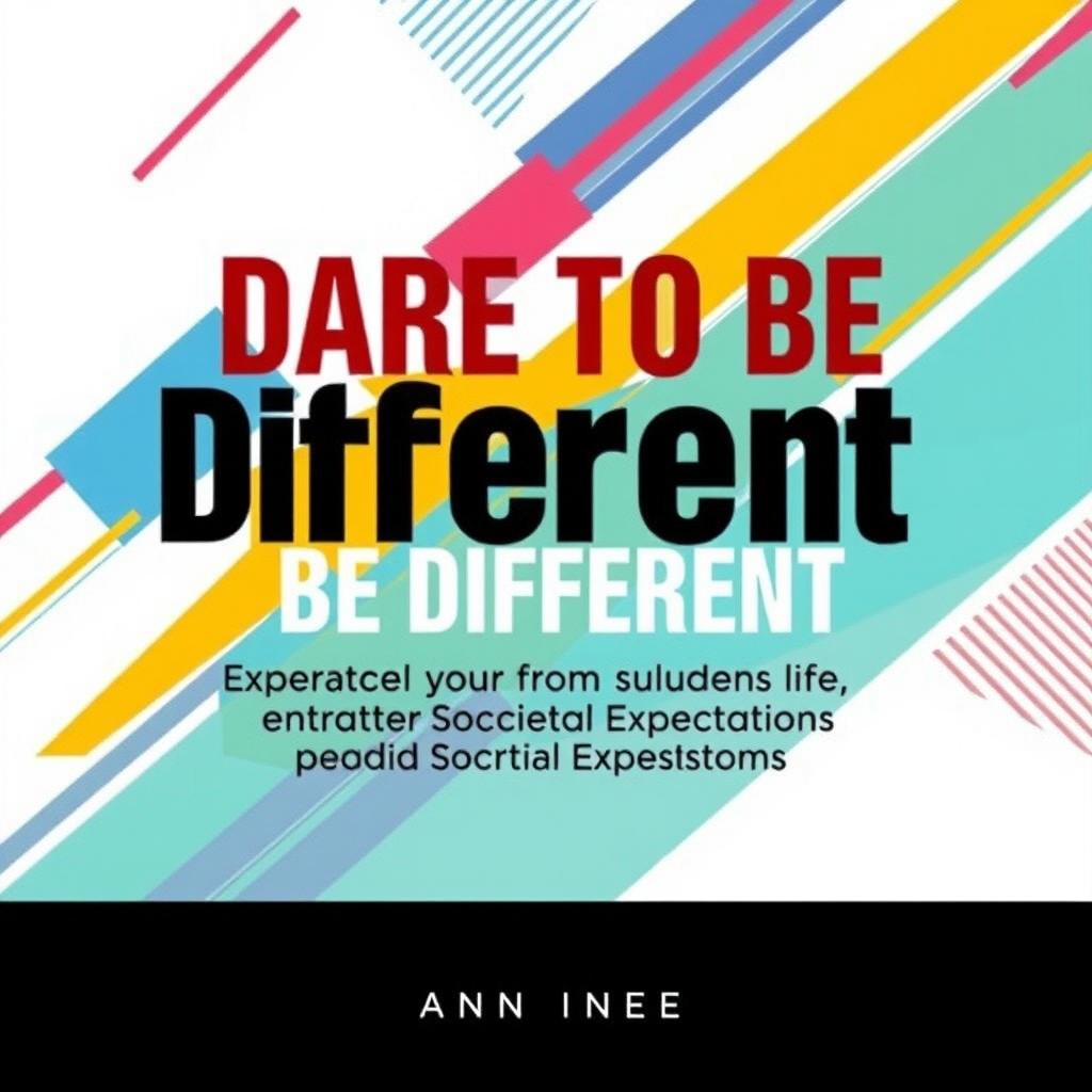 A captivating and neutral ebook cover titled "Dare to Be Different: Embrace Your Unique Life and Shatter Societal Expectations"