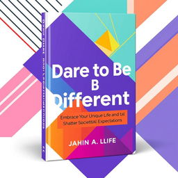 A captivating and neutral ebook cover titled "Dare to Be Different: Embrace Your Unique Life and Shatter Societal Expectations"