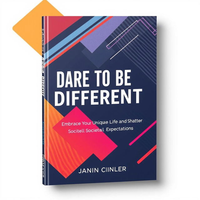 A captivating and neutral ebook cover titled "Dare to Be Different: Embrace Your Unique Life and Shatter Societal Expectations"