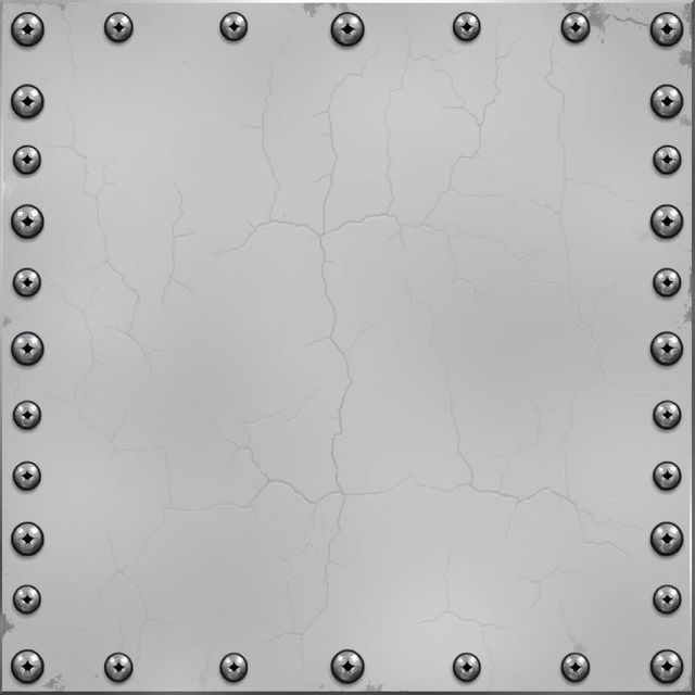 A detailed pixel art depiction of a metallic plate, free of any cracks or imperfections