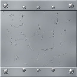 A detailed pixel art depiction of a metallic plate, free of any cracks or imperfections