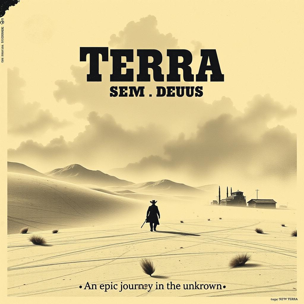 A vintage 1960s poster for the fictional film 'Terra Sem Deus'