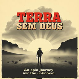 A vintage 1960s poster for the fictional film 'Terra Sem Deus'