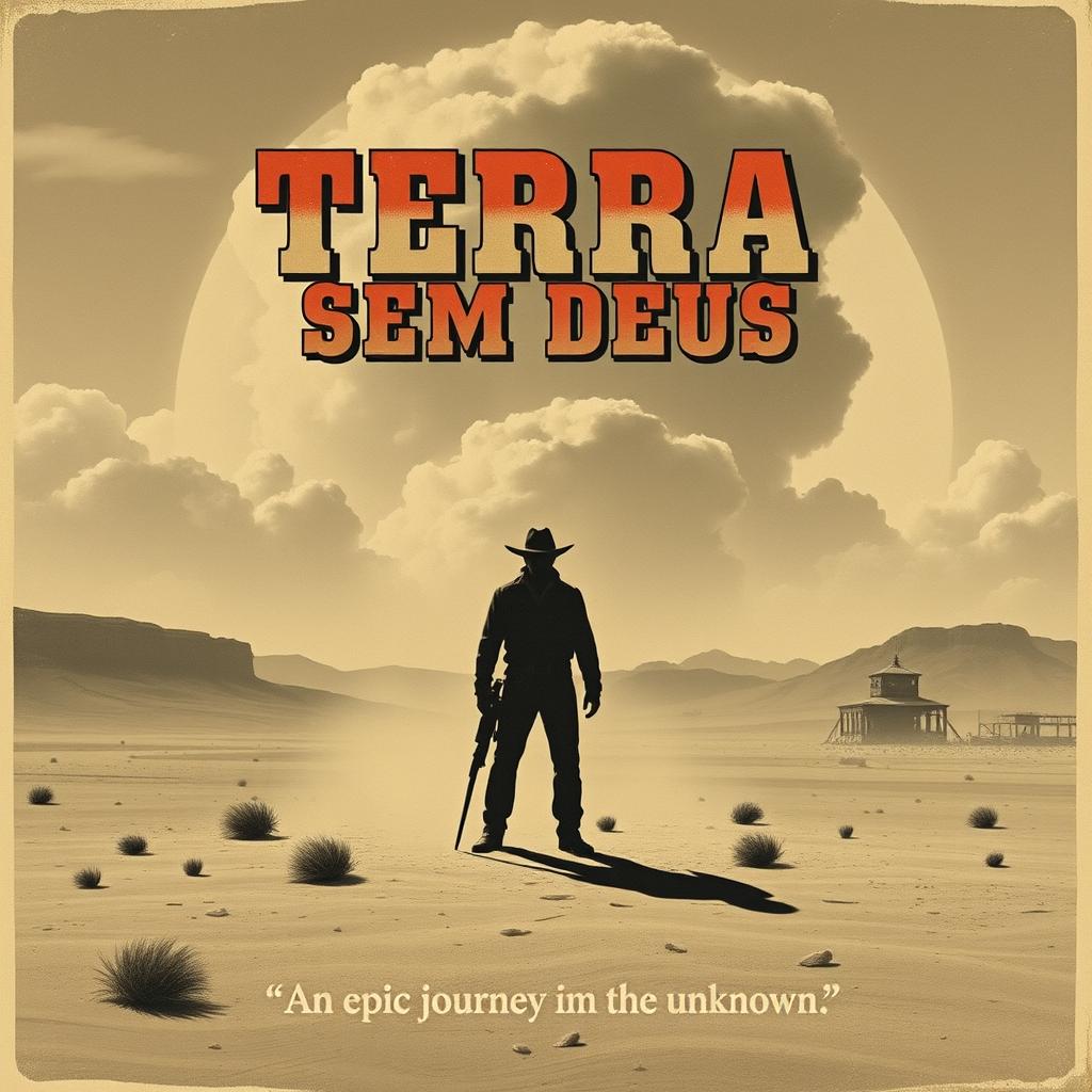 A vintage 1960s poster for the fictional film 'Terra Sem Deus'