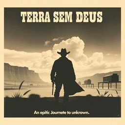 A vintage 1960s poster for the fictional film 'Terra Sem Deus'