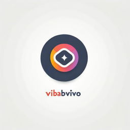 Create a vibrant, modern logo for a YouTube channel named VibraVivo, incorporating symbols relating to life and energy in a visually appealing way.