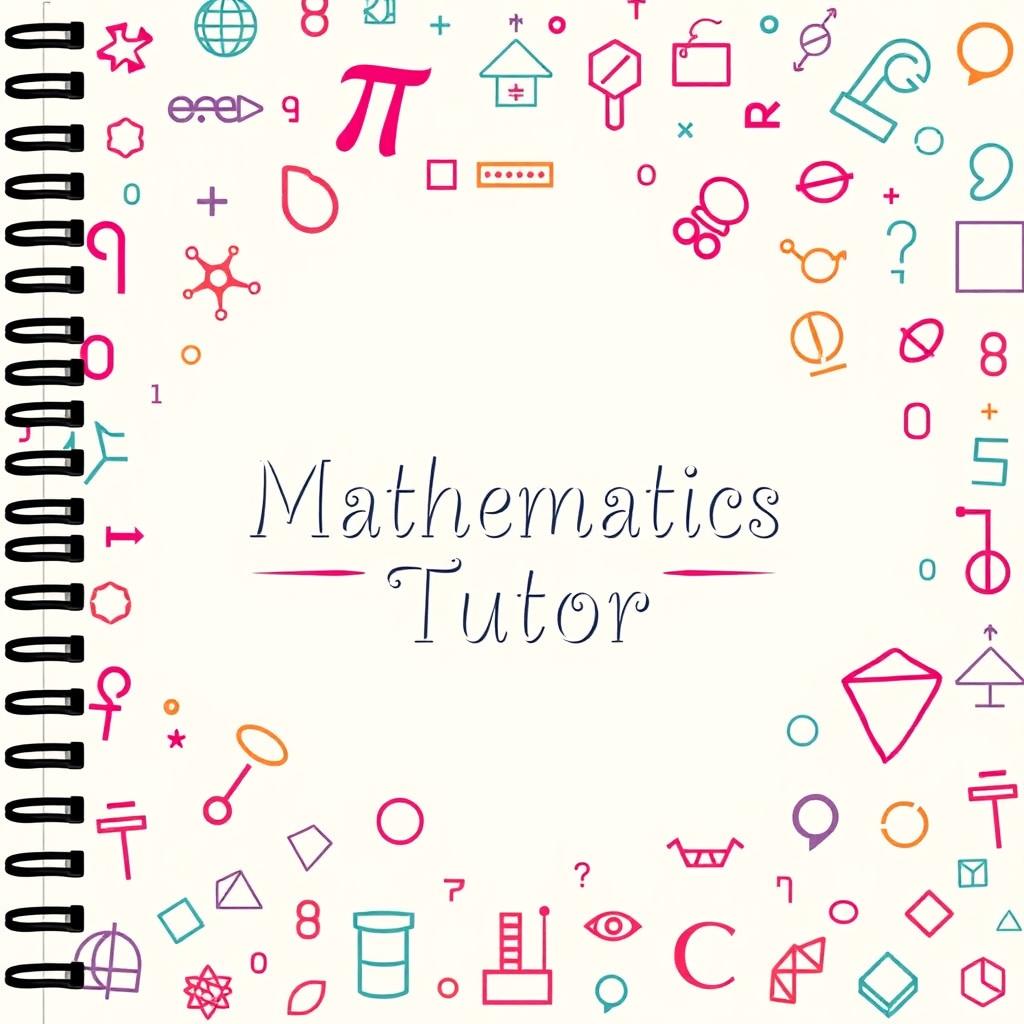 A vibrant and inspiring cover for a private math tutor's agenda