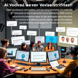 An innovative script focusing on the use of AI tools for creating voiceover scripts and voice alternatives, emphasizing the efficiency and creativity possibilities