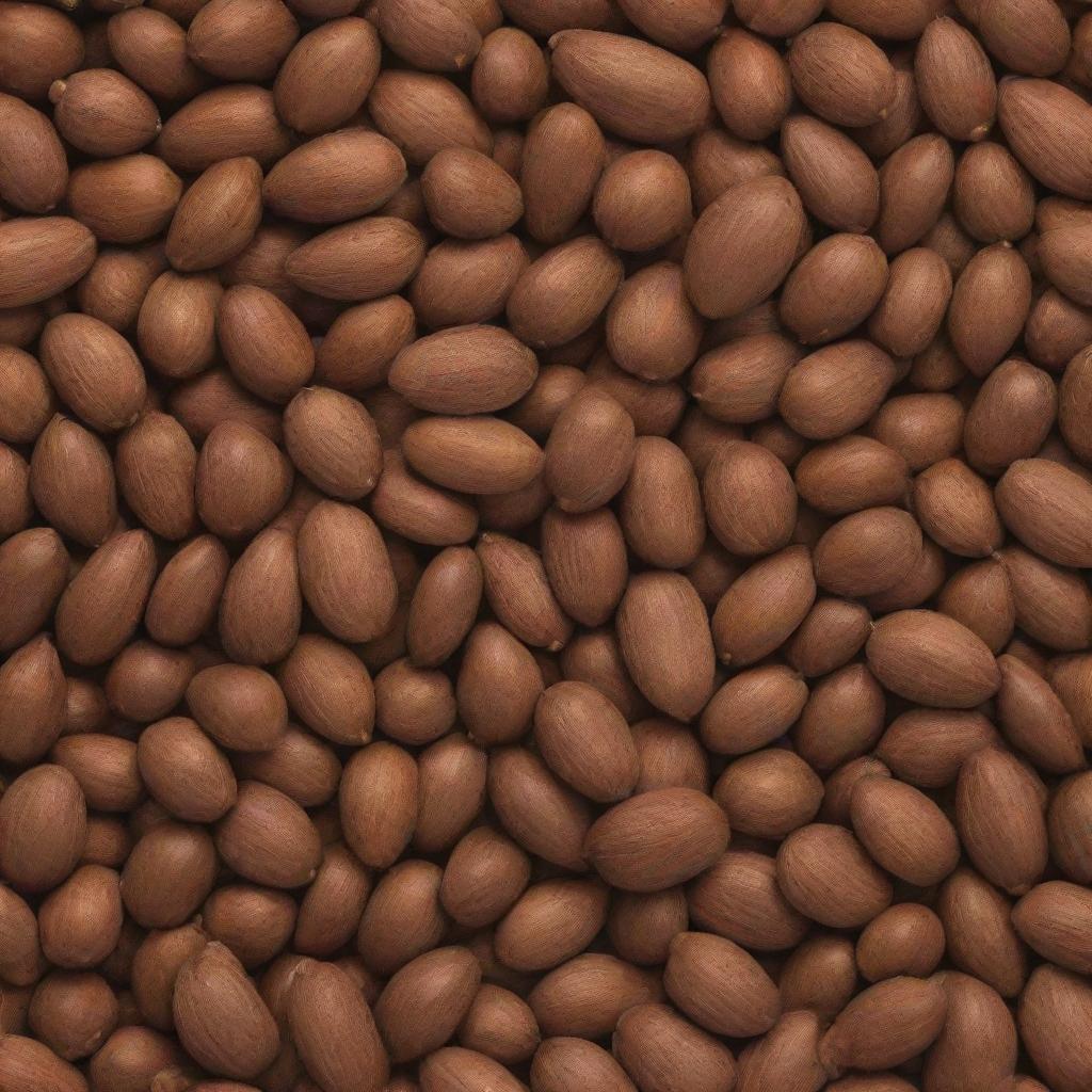 A brown organic seed, beautifully detailed, showcasing its natural texture, shape, and color.