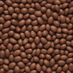 A brown organic seed, beautifully detailed, showcasing its natural texture, shape, and color.
