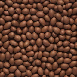 A brown organic seed, beautifully detailed, showcasing its natural texture, shape, and color.