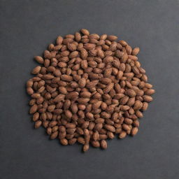 A brown organic seed, beautifully detailed, showcasing its natural texture, shape, and color.