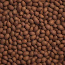 A brown organic seed, beautifully detailed, showcasing its natural texture, shape, and color.