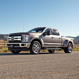 A Ford F350 Dually featuring a unique design with a Ford Mustang roofline seamlessly integrated