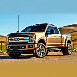 A Ford F350 Dually featuring a unique design with a Ford Mustang roofline seamlessly integrated