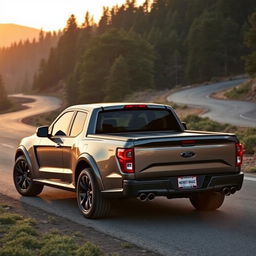 A rugged and stylish Ford Mustang pickup truck with sleek curves and a powerful presence