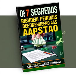 A striking book cover featuring the bold title "Os 7 Segredos Para Nunca Mais Perder Dinheiro Nas Casas De Apostas"