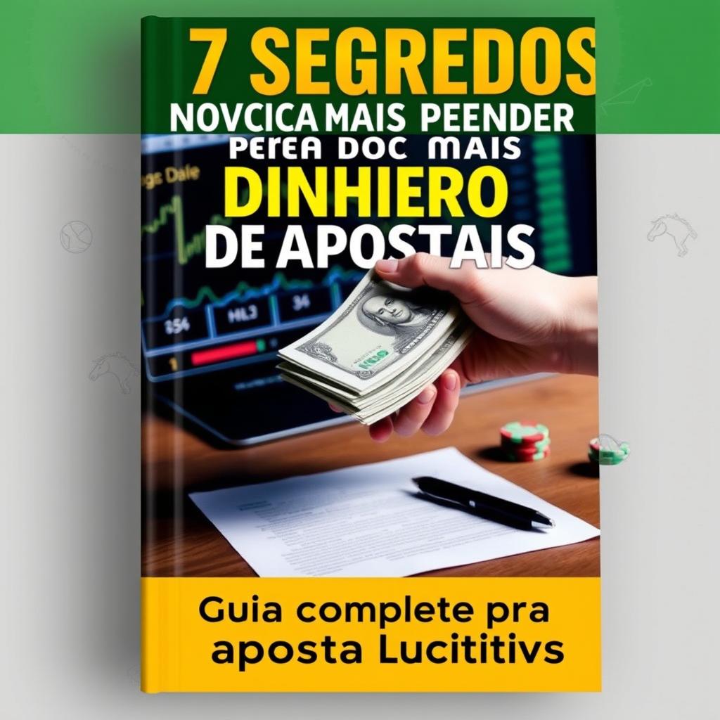 A striking book cover featuring the bold title "Os 7 Segredos Para Nunca Mais Perder Dinheiro Nas Casas De Apostas"