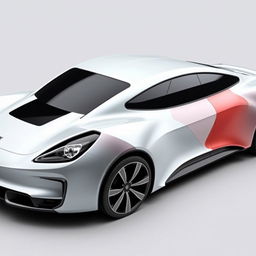 A unique car design that combines elements from Porsche, Kia K5, and Aston Martin