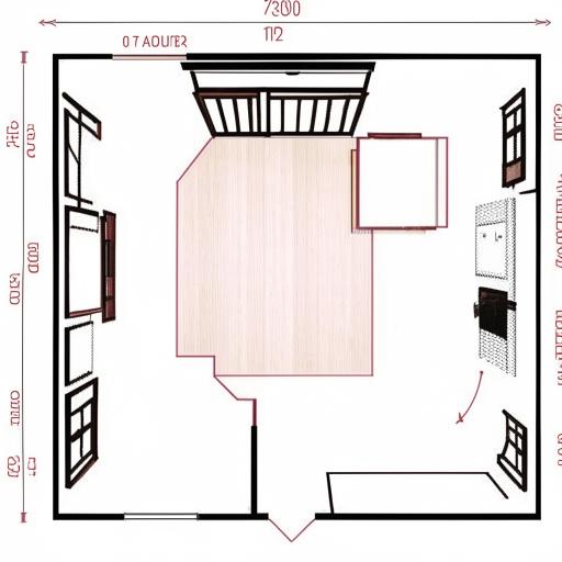 Generate an optimized interior design for a 12x12 bedroom with minimal storage, focusing on a favorable position for an iron almirah, while eliminating the need for a trunk.