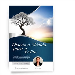 A professional and elegant flyer for a coaching agreement titled 'Diseño a Medida para tu Éxito'