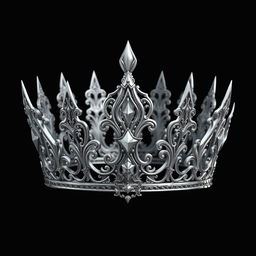 Design a silver crown with intricate detail in fantasy style