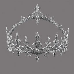 Design a silver diadem with intricate detail in fantasy style