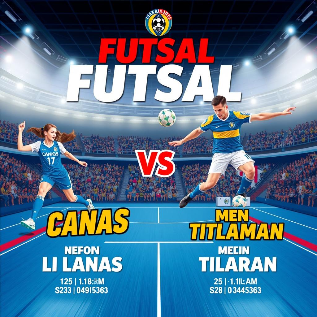 A captivating advertisement for two futsal matches