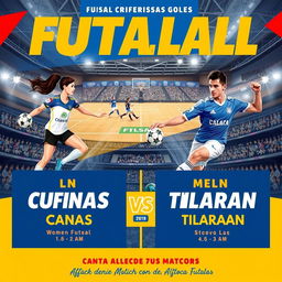 A captivating advertisement for two futsal matches