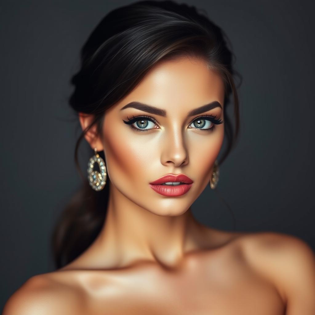 A glamorous and alluring woman with a sophisticated look