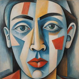 Portraits in the cubist style of Pablo Picasso, focusing on abstract and geometric facial features.