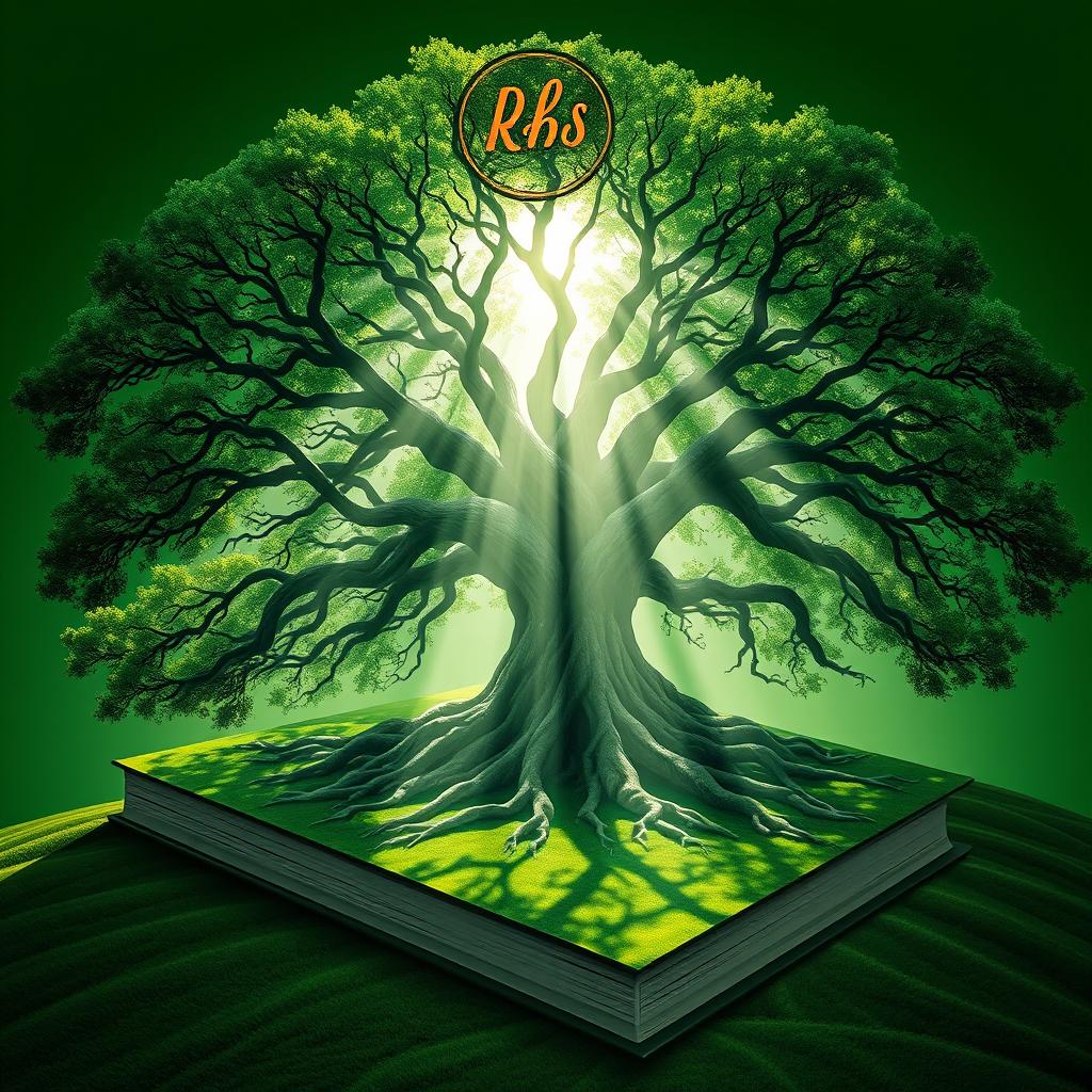 A striking book cover depicting a majestic tree with abundant branches and extensive roots