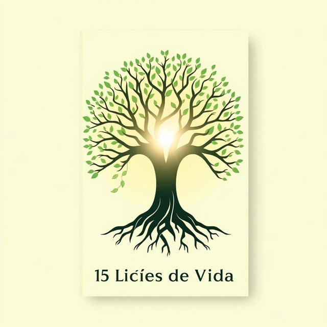 A book cover design featuring the title '15 Lições de Vida'