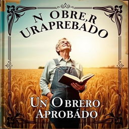 A vintage-style book cover with the title "Un Obrero Aprobado" prominently displayed in Spanish