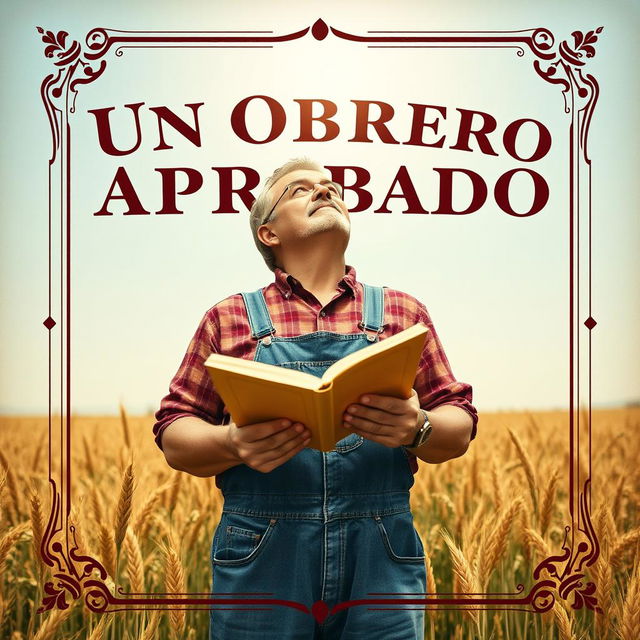 A vintage-style book cover with the title "Un Obrero Aprobado" prominently displayed in Spanish