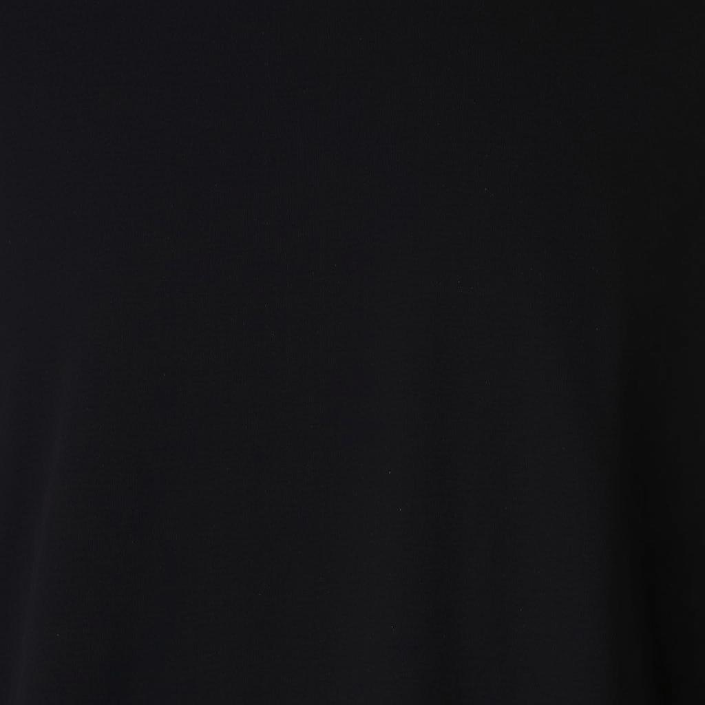 A classic black t-shirt, showcasing its sleek and minimalist design