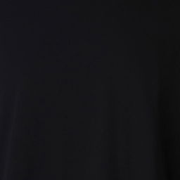 A classic black t-shirt, showcasing its sleek and minimalist design