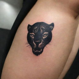 A sleek and stylish panther symbol tattoo design, embodying stealth, strength, and fearlessness.