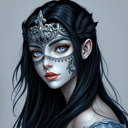 Anya is a strikingly beautiful woman depicted in classic DnD character art style