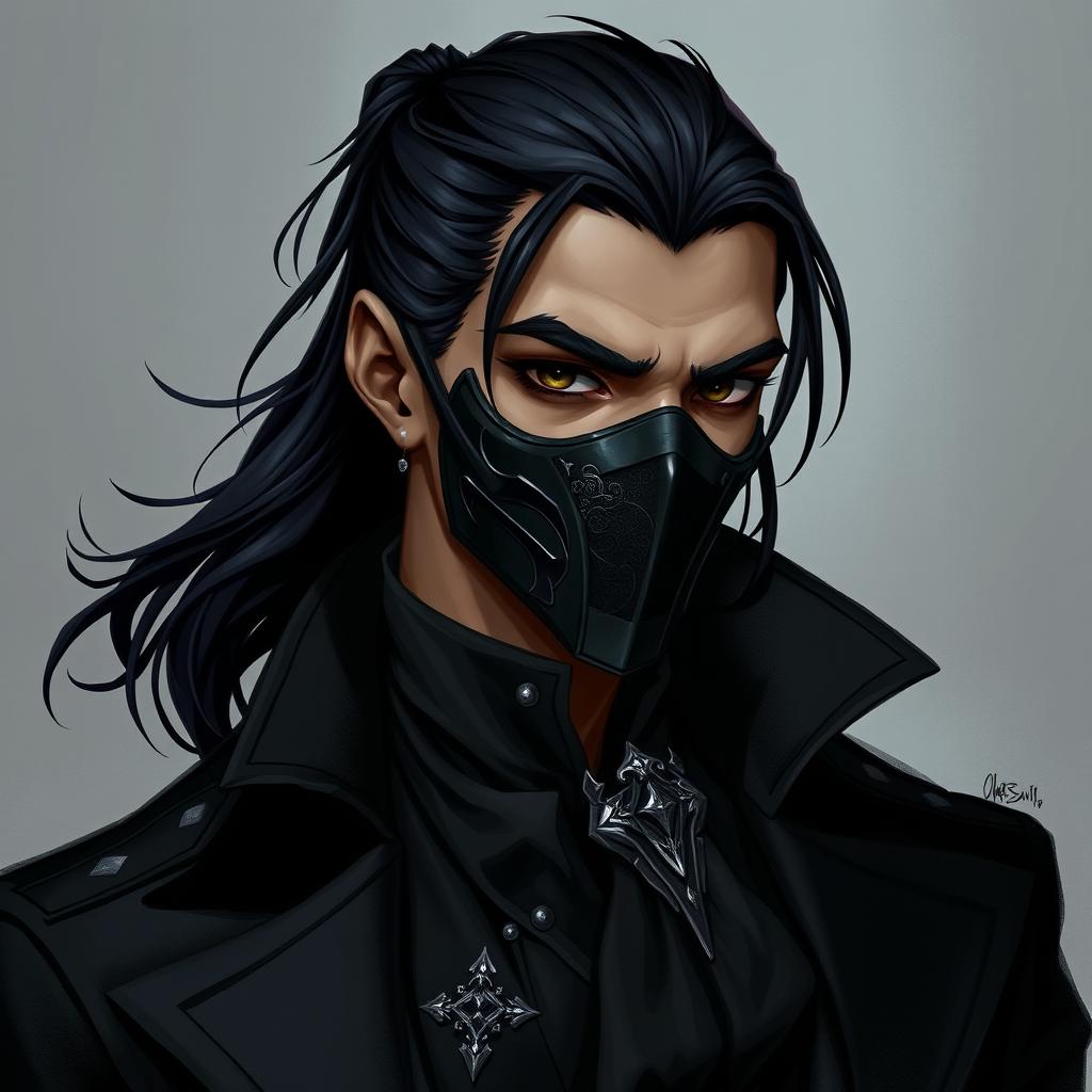 Vasilis is presented in captivating DnD character art style as a tall and slender figure