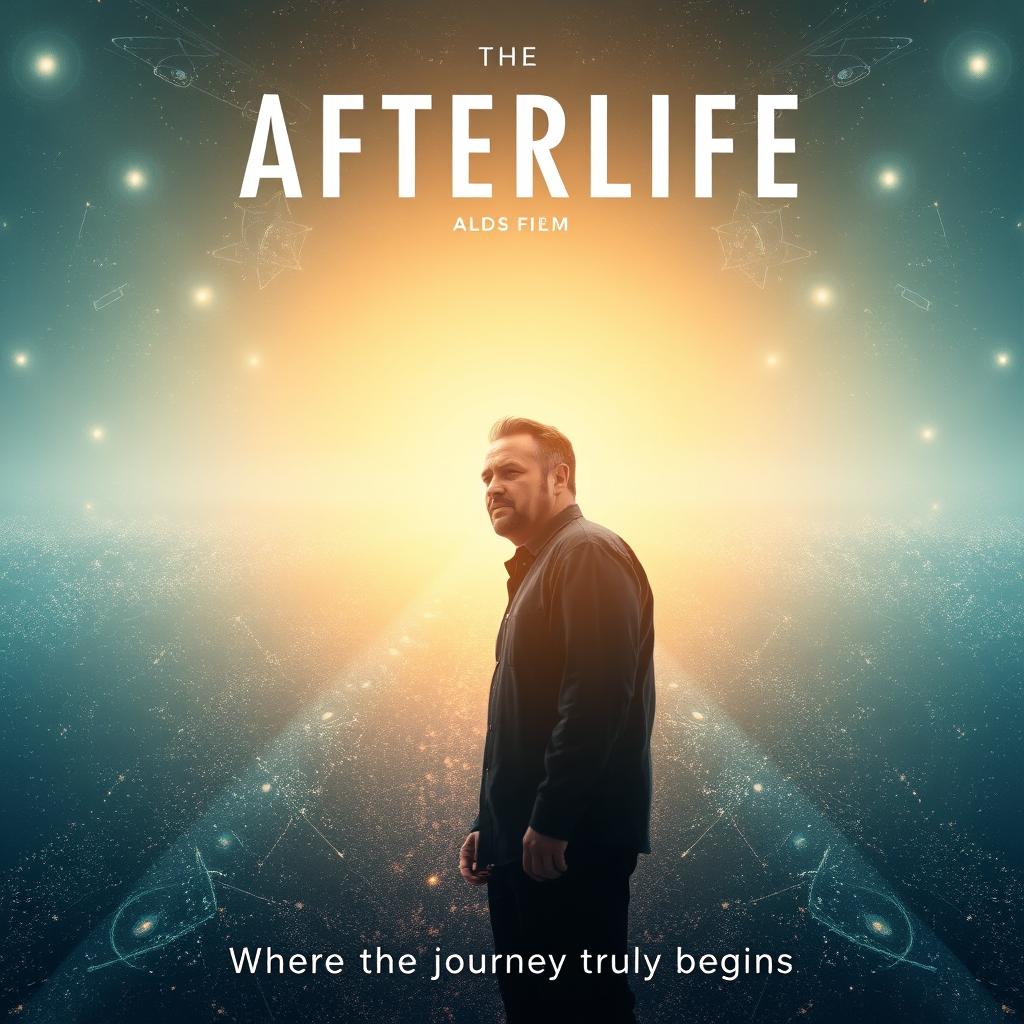 A movie poster for a fantastic film titled "Afterlife" about a man who ventures into the afterlife