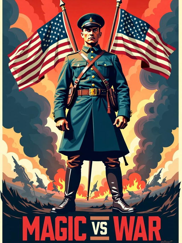 A high-definition World War 1 poster with an intense design