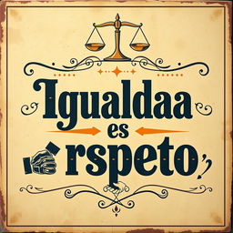 A vintage-style street art poster featuring the phrase "Igualdad es respeto