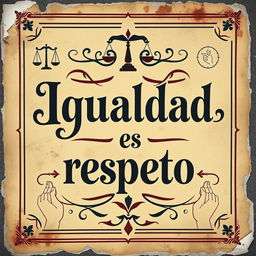 A vintage-style street art poster featuring the phrase "Igualdad es respeto