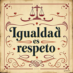 A vintage-style street art poster featuring the phrase "Igualdad es respeto