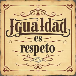 A vintage-style street art poster featuring the phrase "Igualdad es respeto